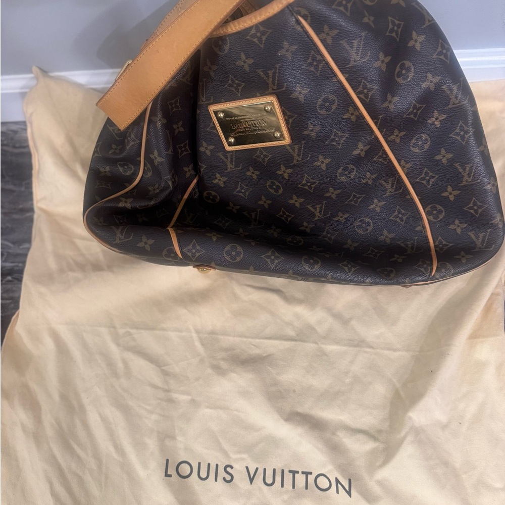 Louis Vuitton Black and Tan Monogram Shoulder Bag
